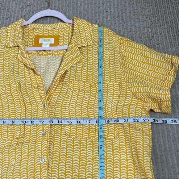 Anthropologie Maeve Classic Surf Shirt In Yellow XL - Picture 13 of 14